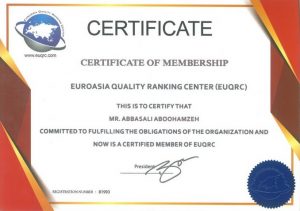 گواهی عضویت در مرکز رتبه بندی کیفیت اورآسیا(آسیا و اروپا)